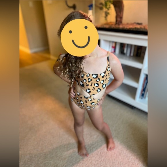 Girls leopard bathing suit - Picture 2 of 2